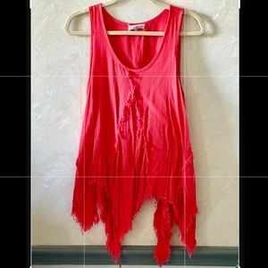 Altar’d State hot pink asymmetrical tank